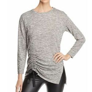 ALISON ANDREWS Long Sleeve Ruched Drawstring Top